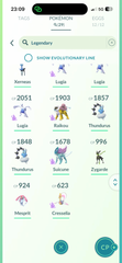 MAIN ACC #2 - Team Mystic - 96 Shiny - 29 Legendaries - 12 Costume & 4 Background