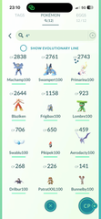 MAIN ACC #2 - Team Mystic - 96 Shiny - 29 Legendaries - 12 Costume & 4 Background