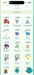 MAIN ACC #2 - Team Mystic - 96 Shiny - 29 Legendaries - 12 Costume & 4 Background